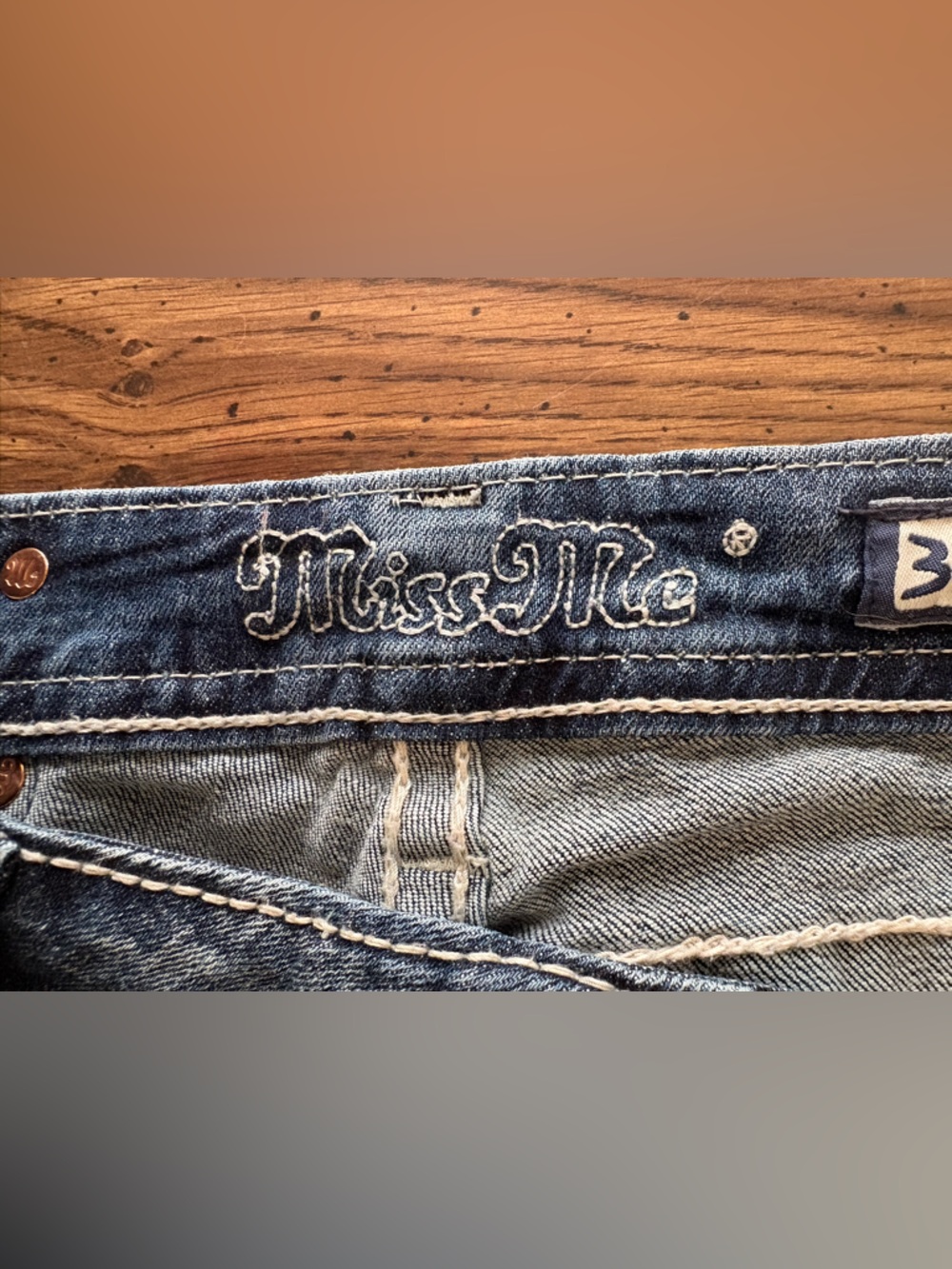 Miss Me Distressed Medium Blue Denim Jeans - Picture 10 of 13
